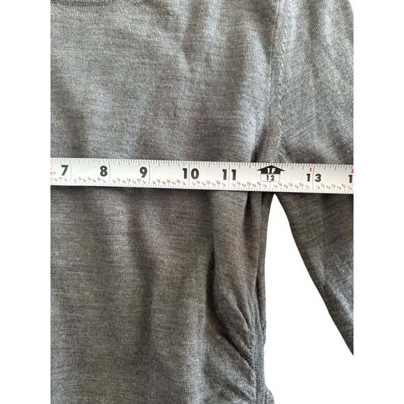 OSCAR DE LA RENTA Gray Cashmere Ruched Sweater Size XS - Picture 7 of 8
